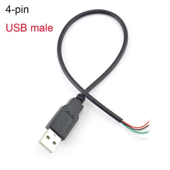 USB Konektor Muški Ženski Kabel 4 Pinski Kabel Kabel za Prijenos Podataka Produžni kabel 2 Pin Napajanje za DIY 5 U Adapter za Punjenje 0,3 M 1 M 2 M 4
