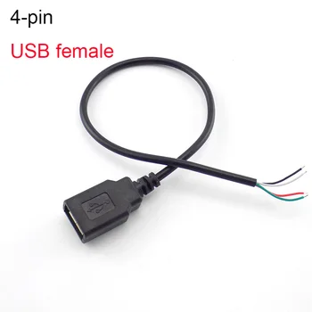 USB Konektor Muški Ženski Kabel 4 Pinski Kabel Kabel za Prijenos Podataka Produžni kabel 2 Pin Napajanje za DIY 5 U Adapter za Punjenje 0,3 M 1 M 2 M 5