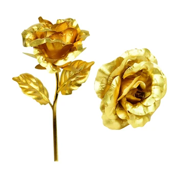 Valentinovo Rosa Cvijet, Romantični Poklon Za Curu Zlatna Folija Ruža Vječni Buket Cvijeća Vjenčanje Je Dan Rođenja Ukras Zurke