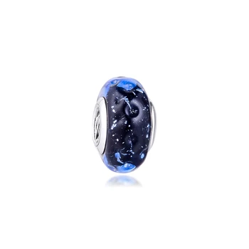 Valovita Tamno Plave nakit od Murano Stakla za žene, Nakit od Srebra, odgovara Originalnim Браслетам, Srebrne Perle Za Izradu Nakita 0