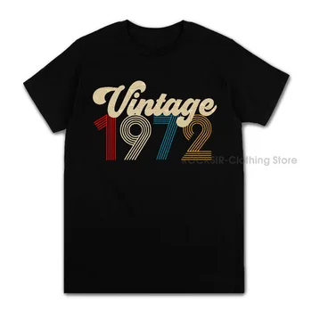 Vintage 1972, Poklon za 50. Rođendan, Muške Majice, 50 Godina, Berba t-Majice, Majice Kratkih Rukava, 100% Pamuk, Casual Odjeća