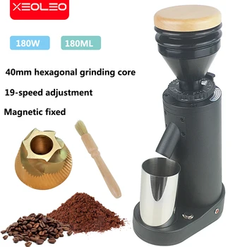 XEOLEO Električna brusilica 40 mm Konusni mlin za kavu s заусенцами udarac bunker Titaninum/SS 150 W mlin za kavu u zrnu stroj mlin za kavu 0