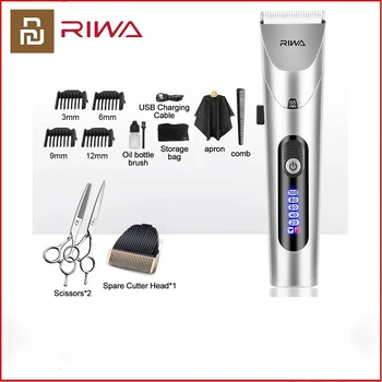 Xiaomi RIWA Stroj Za Šišanje Kose Profesionalni Električni Trimer Sa Led Ekrana Prati Punjiva Muška Moćna Čelična Rezanje Glava