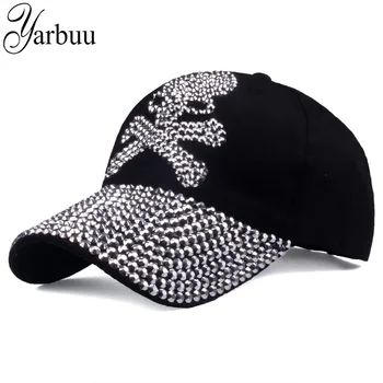 [YARBUU] kape za žene i muškarce, Svakodnevni kapu sa štrasom u obliku lubanje, novi modni kvalitetan šešir Unisex, Ženska kapu