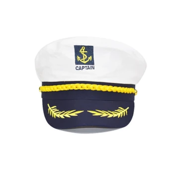 Za Muškarce Za Žene Vintage Bijela Podesiva Skiper Mornari ratne MORNARICE Kapetan Veslanje Vojna Uniforma Šešir Kape Za Odrasle Večernju Elegantne Haljina Unisex Šešir 1