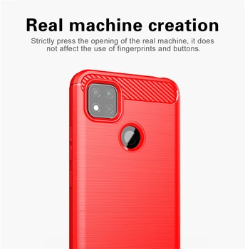 Za Poklopca Xiaomi Redmi 10A Torbica Za Redmi 10A Саппу Novi šok-dokaz Karbonskih Vlakana Mekana Torbica od TPU Redmi 9C 9 9 T 10 10A 10C Fundas 5