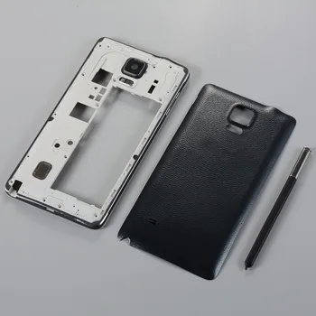 Za Samsung Galaxy Note 4 N910F N910A N910P N910C Kućište Stražnji Poklopac pretinca za baterije + Srednji Okvir Ploča + Pero + Alata