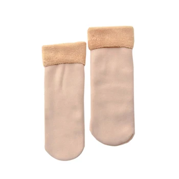 Zimske Ženske Baršun Čarape Srednje Dužine Sa Zadebljanjem, Su Tople Domaće Čarape Za Spol, Ženski Plus Baršun, Pamuk, Elastične Čarape