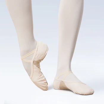 Ženske Balet Cipele Za Djevojčice, Soft Pro Cipele Za Ples s Dva Potplatom, Papuče Od Elastične Tkanine, Plesne Papuče
