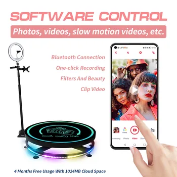 Будочка video-закрутки Selfie Rotirajući Strojevi фотобудки LS VISION 360 Automatski sa softverom za postavljanje Logotipa za Vjenčanje Aktivnosti 0
